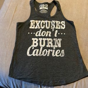 "Excuses don't Burn Calories" Fitness Tank l Medium